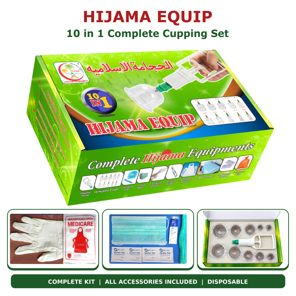 Hijama Equip 10 in 1 Complete Cupping Set Hijama Equip 10 in 1 Complete Cupping Set